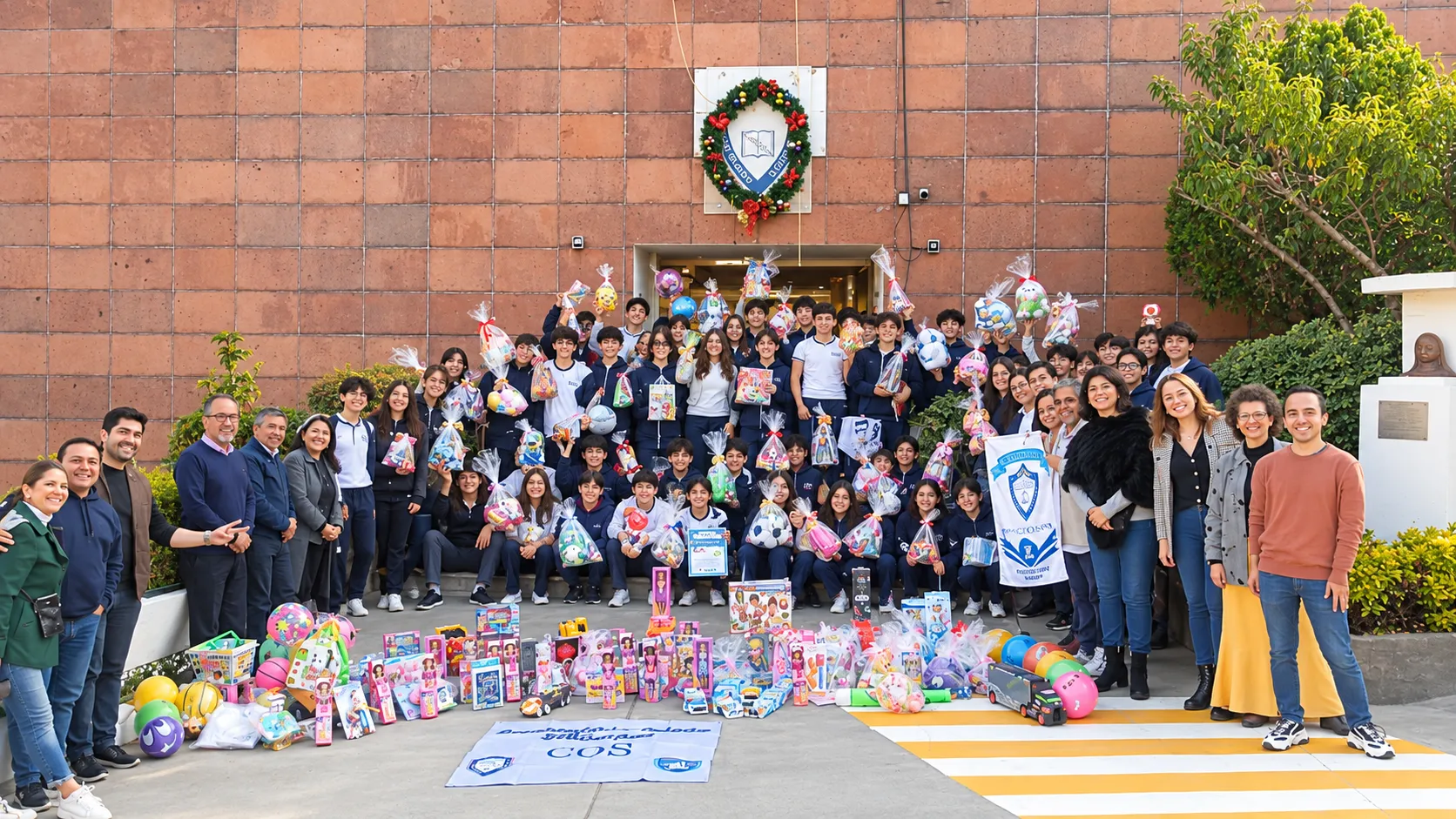 Alumnos del Colegio Oviedo Schönthal en el campus de Tlalpan